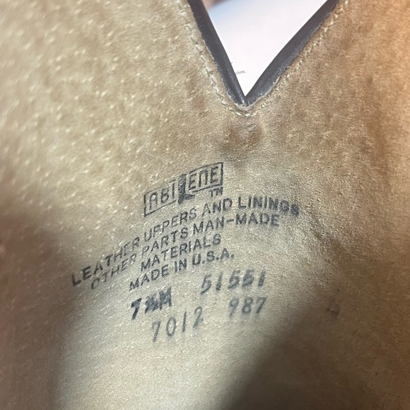 ABILENE Cowboy Boots Womens #7012 Made In USA Size 7.5M Tan Vibram Traction - Picture 6 of 8